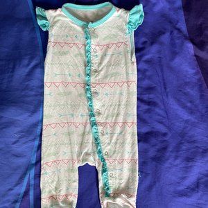 Kickee Pants Baby Sleeveless Coveralls, 3-6 Months, Bamboo